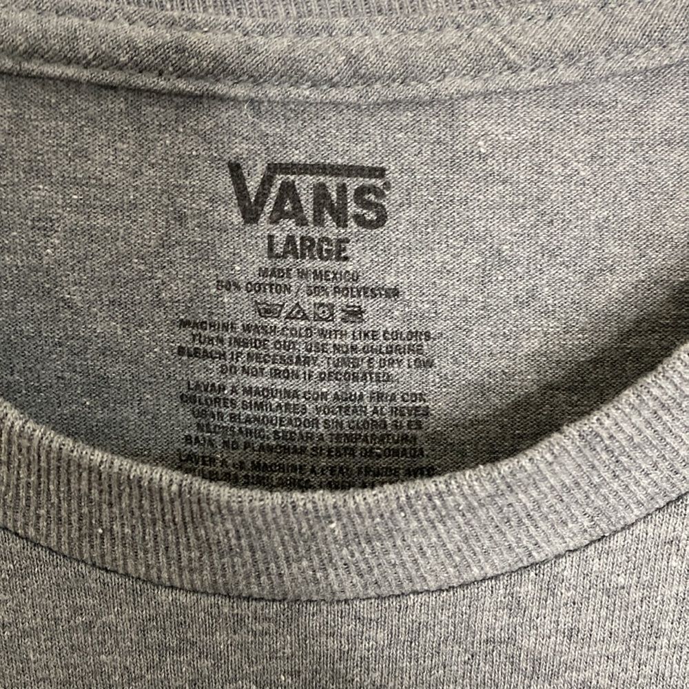 VANS Men’s Gray Short Sleeves T Shirt Size L - Picture 2 of 3